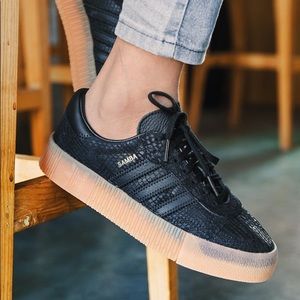 adidas samba black platform